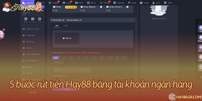 Thông tin tài khoản nhận qua ngân hàng