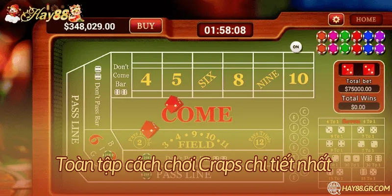 Giai đoạn come out và point của Craps
